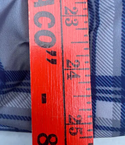 Daisy Street Blue Plaid Checkered Puffer Jacket