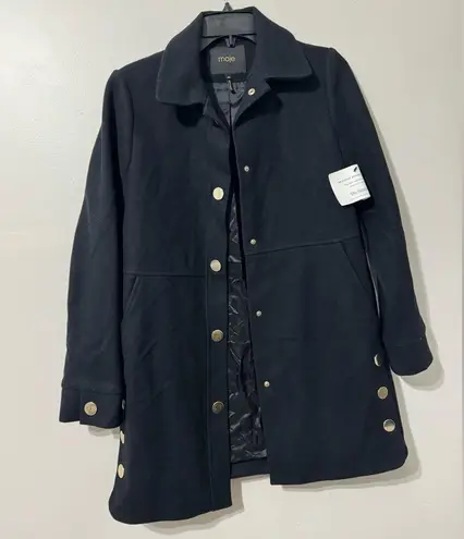 Maje Wool Black Coat size 36