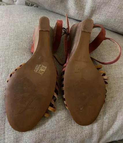 Free People Golden Hour Wedgie Shoes Size 37