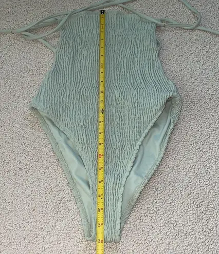 Charlie Holiday Shirree Textured Mint Gina One Piece Strappy Back