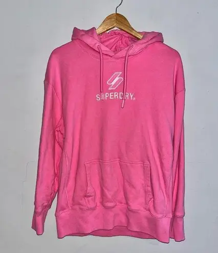 Superdry Pink Hoodie sz XS oversized