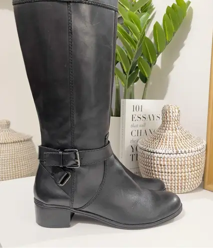 Bandolino  black fall winter riding boots casual travel weekend USED