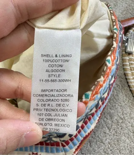 Stetson NWT Women’s Canvas Schiffli Embroidered Shorts High Rise Multicolor 10