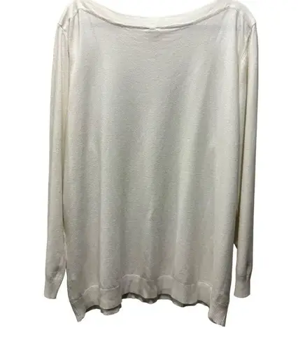 Vila Milano Woman 2X Beige Sweater With Studded Details Boat Neckline