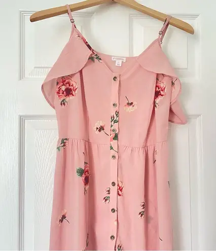 Xhilaration target  pink floral maxi dress (S)