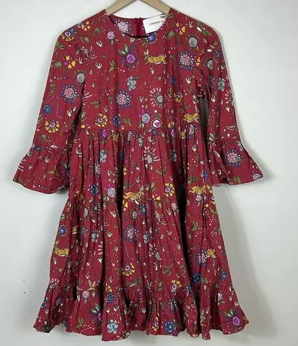 La Double J Bambi Dress in Babe Bordeaux Size Small Red