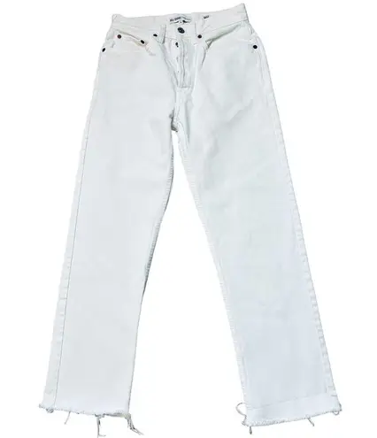 RE/DONE Womens High Rise Stovepipe Ankle Jeans White Size 26