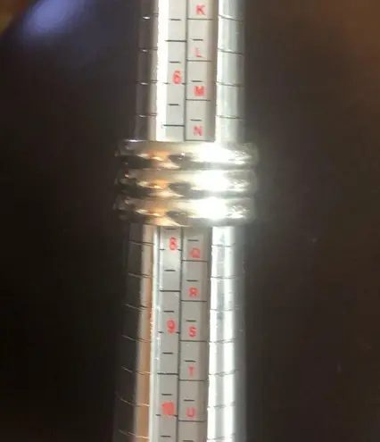 Sterling Silver Vintage TAXCO Concentric Circle Fluted Wide Band Ring