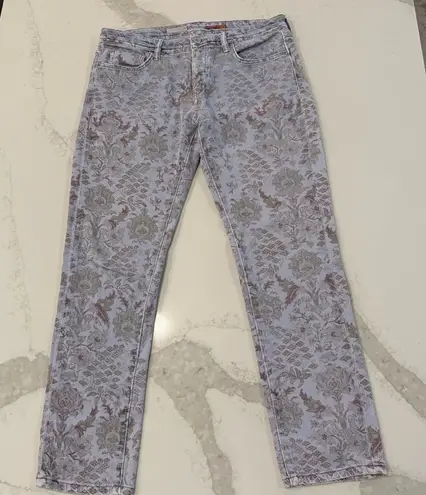 Pilcro And The Letterpress Anthropologie Slim Boyfriend Floral Jeans Women’s 29