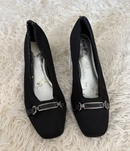 Coach Black Wedge Heels Pumps Shoes size 8