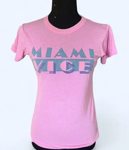 Pink Miami Vice graphic tee #MiamiVice Vintage Y2K size Small