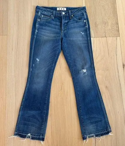 AMO Jane Old School Jeans Distressed Medium Wash Size 27 NWOT Blue