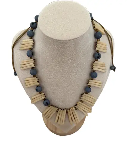 Tagua Shell And Açaí Berry Adjustable Necklace. Handmade In Ecuador.