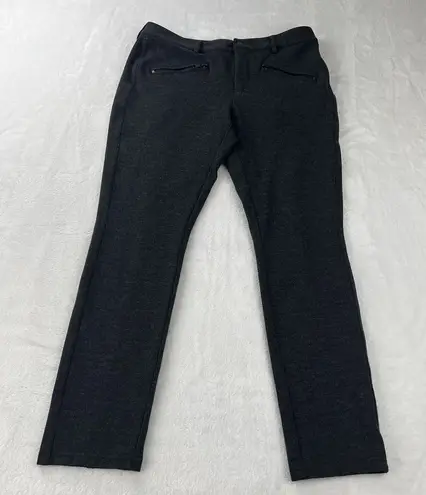 NYDJ Not Your Daughters Crop Pants Womens 8 Gray Straight Leg Slimming Trousers