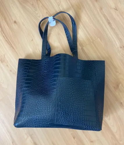 Bloomingdales crocodile embossed faux leather tote bag,gift Shopping Bag