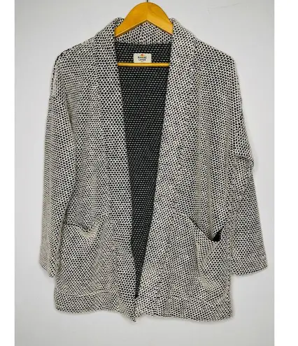 Marine layer women’s Birdseye Knit Cardigan size Small White/Black