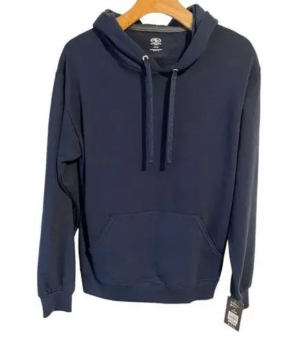 Athletic Works  Hoodie Unisex Small Long Sleeve Navy Blue Pull Over Pocketed NWT