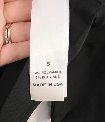 Nicole Frank Zip Off Bell Sleeves Fruzsina Top Swiss tech Stretch Fabric Small Black