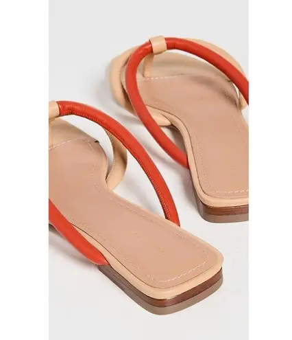 Mansur Gavriel Filo Flip Flops Sandals Sand/Papaya Womens Size 36 Orange