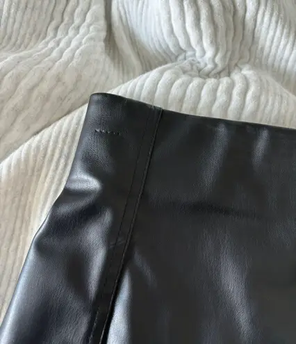 ZARA Black Leather Mini Skirt