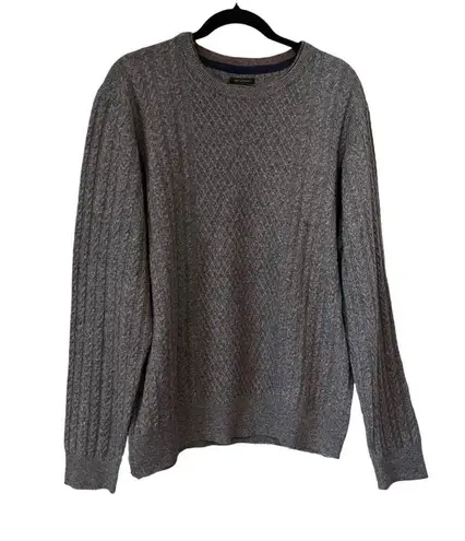 Jos. A. Bank Reserve 100% Cashmere Cable-Knit Crewneck Pullover, Sz XL