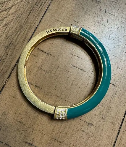Lia Sophia Bangle Gold and Green Bracelet