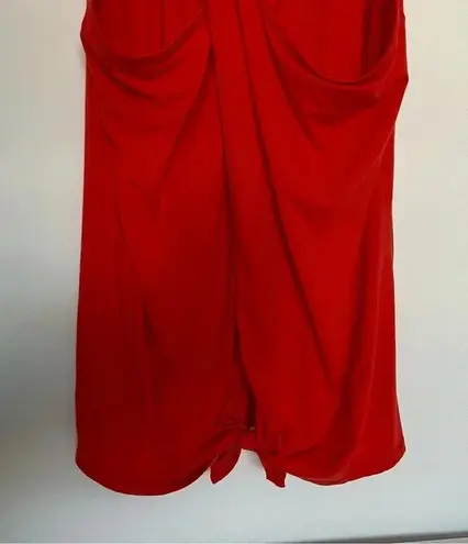 Athleta  Essence Tie Open Back Tank Top Size Large Tall Red