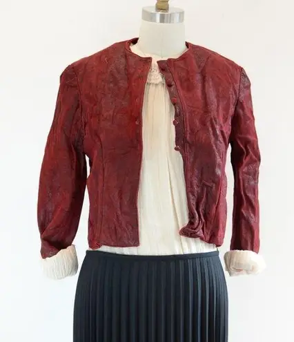 Hazel Brown Collection Pixie Red Jacket Size S