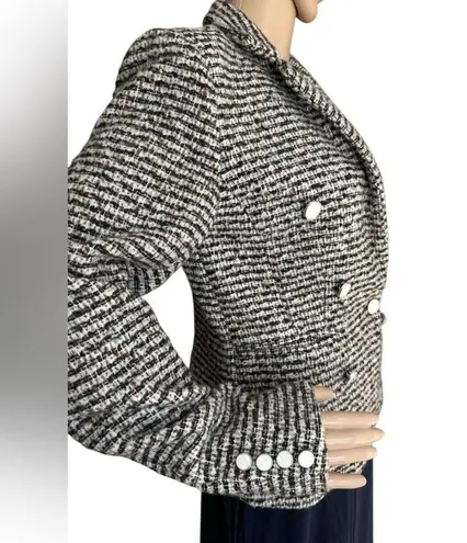Ecru NWT Women's Cream Black Brown Tweed Jacket 8