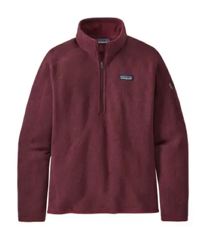 Patagonia  Women's Better Sweater 1/4 Zip fleece pullover dark ruby - Image 1
