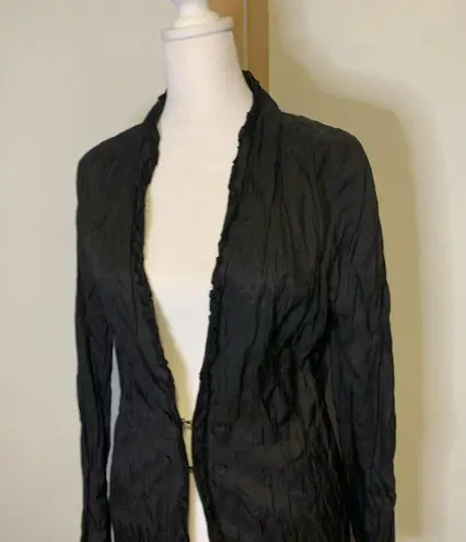 Ronen Chen black long sleeve duster jacket Size 10