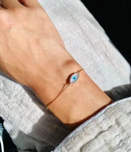 Tehrani Jewelry Evil Eye Bracelet | 14K Solid Gold bracelet | perfect gift