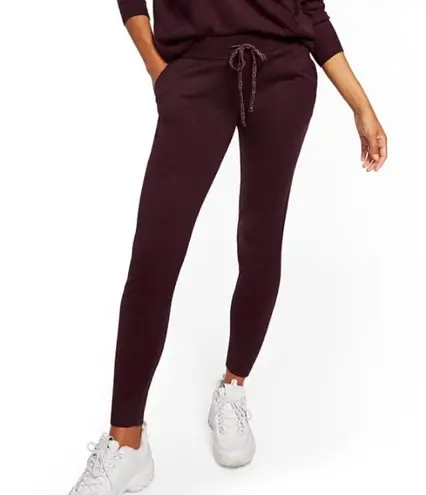 Soho New York & Co Street Cozy Sweater Joggers Burgundy Purple Size M