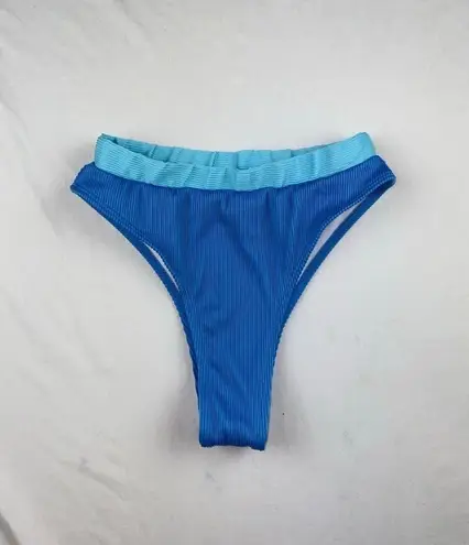 High waisted bikini bottom Blue