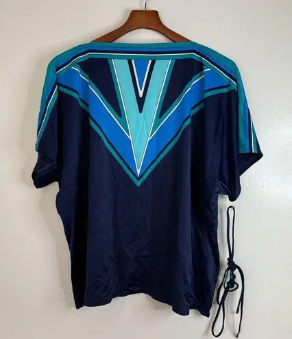 Catalina vintage boat neck Pucci style short sleeve top. M