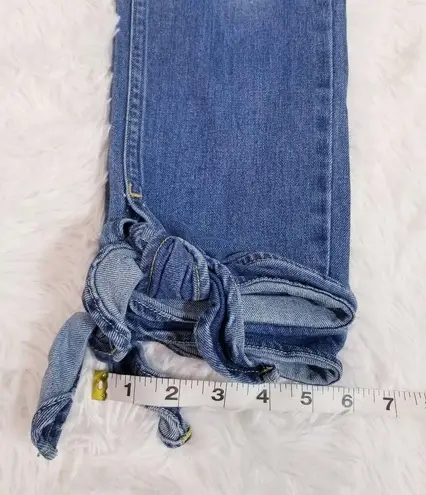 AMO Tie Ankle Jeans Medium Vintage Blue Denim Size 27