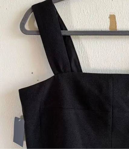 Rachel Roy RACHEL Crop Top Black Reva Top Sz L NWT Sleeveless Square Neck