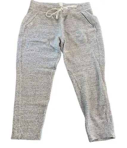 Loft  lounge small comfy pants drawstring textured black gray - Image 1