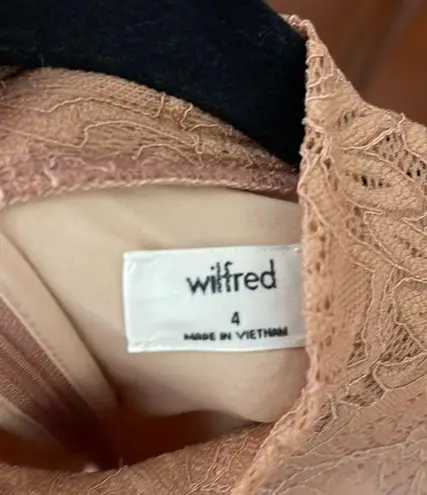 Wilfred lace bodycon long sleeve cocktail dress