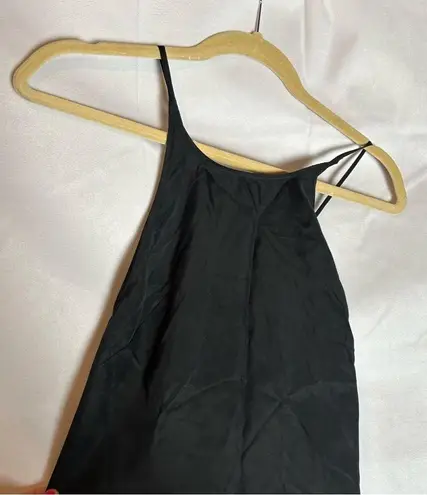 Madewell NWT  Black Crisscross Midi Slip Dress in Cupro-Blend Size 2