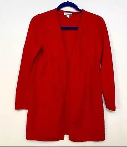 Charter Club Cardigan Red Cherry Open Front Long Sleeve Sweater Women’s Size XXL