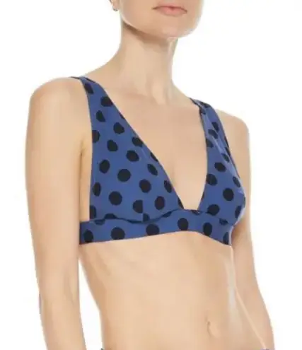 Zimmermann Blue Black Polka Dot Bikini Top NWOT Size 3 (US 8-10)
