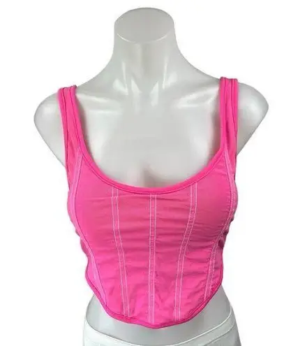 DYLN Women's Pink Sleeveless Cami Camisole Corset Bustier Crop Tank Top Size M Size M
