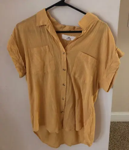 Thread and Supply Yellow Button Up Shirt