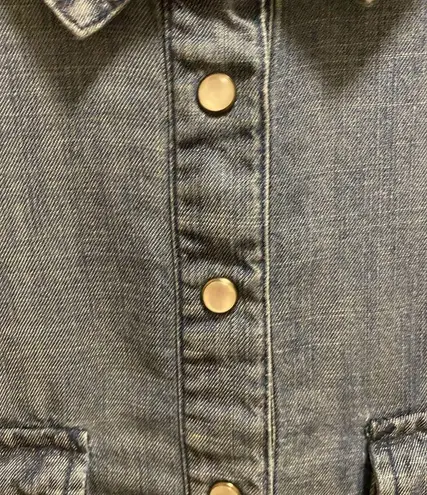 Boden Blue Long Sleeve Jean Collared Linen Blend Shirt Dress Size 6R