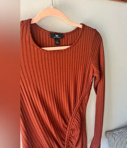 I.N. San Francisco Orange Sweater Dress Size Small