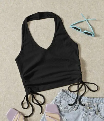 black halter top
