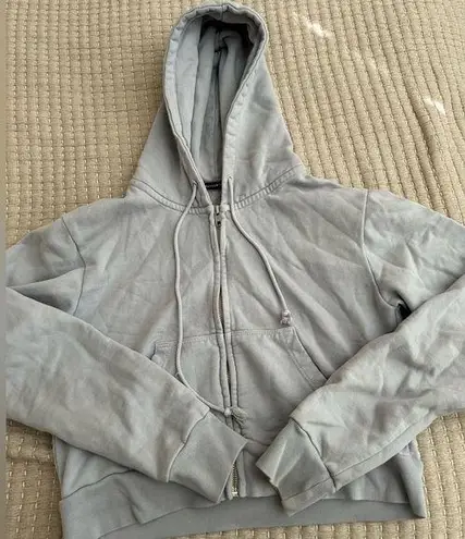 Brandy Melville  cropped zip up hoodie