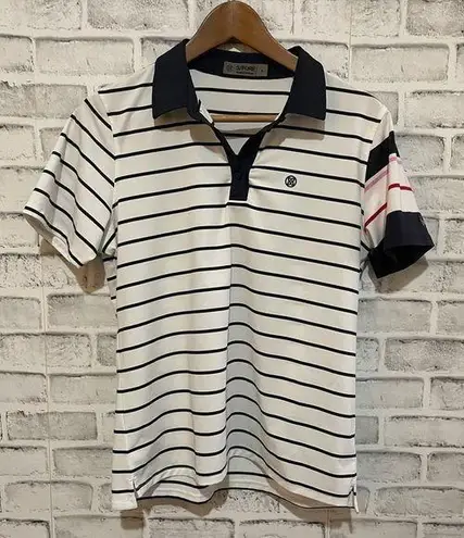 NWOT Women’s G/FORE water wicking collared short sleeve golf polo shirt Large White