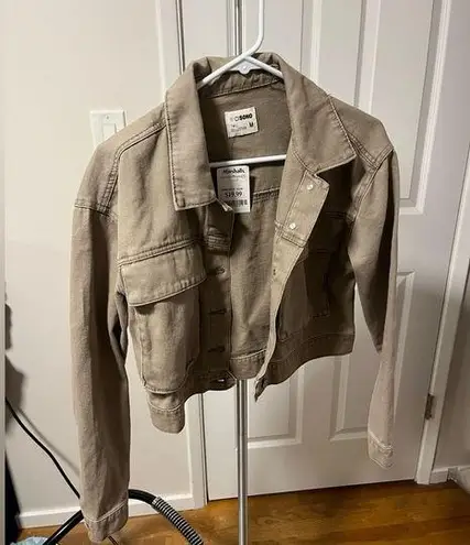 Marshalls NWT Cropped khaki denim jacket